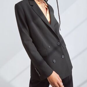 Classic Black Double-Breasted Blazer
